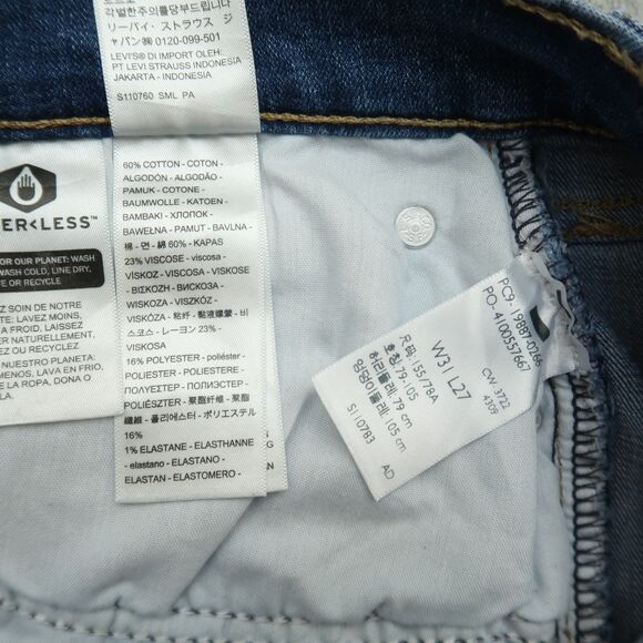 Levi's Jeans Women's Size 31 Blue Mid-Rise Boyfriend Denim 27" Inseam Distressed - Picture 12 of 16